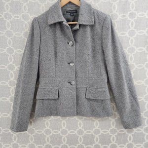 Banana Republic Wool Gray Button Blazer Women's 6